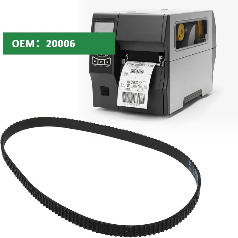 Briny River Printer Drive Belt 20006 79866M Compatible with Zebra 203dpi ZT410 ZM400 S4M Z4M Thermal Label Printer - Image 2